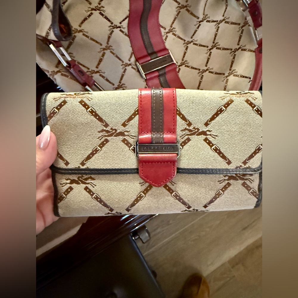 Longchamp monogram wallet